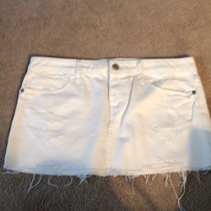 Abercrombie & Fitch white Denim mini skirt